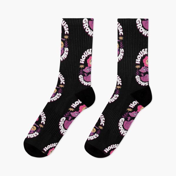 Item preview, HOUSE MUSIC  - Grows Vibes (white/purple/orange)  designed and sold by Discothreadz.
