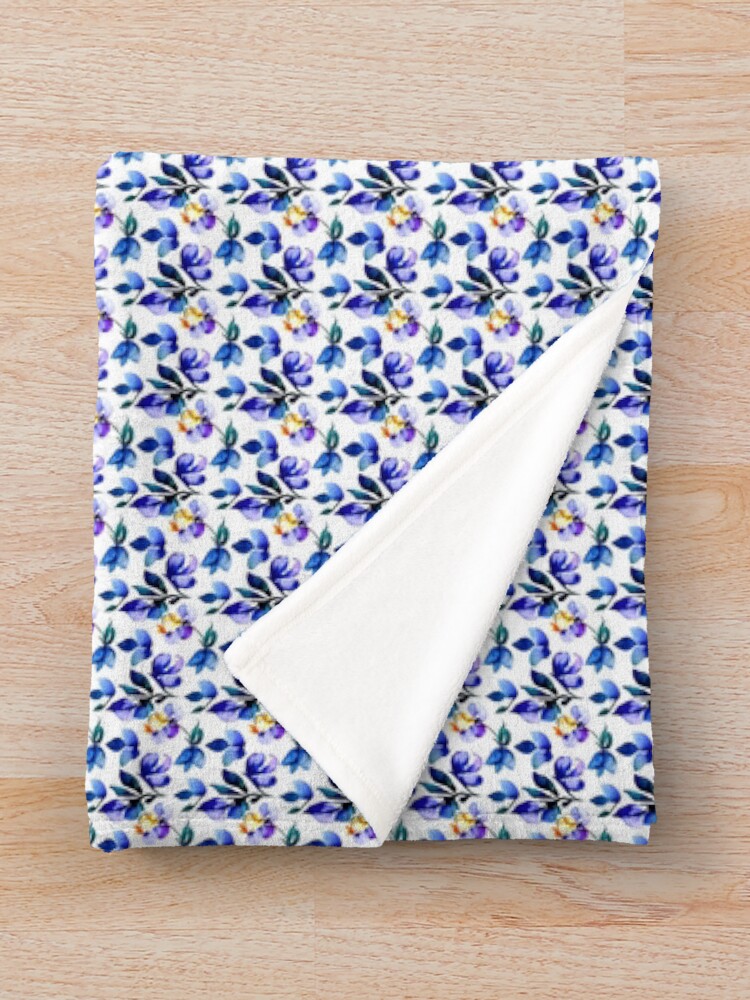 Thumbnail 3 of 6, Throw Blanket, Flower Pattern "Stephen" designed and sold by Patterns For Products.