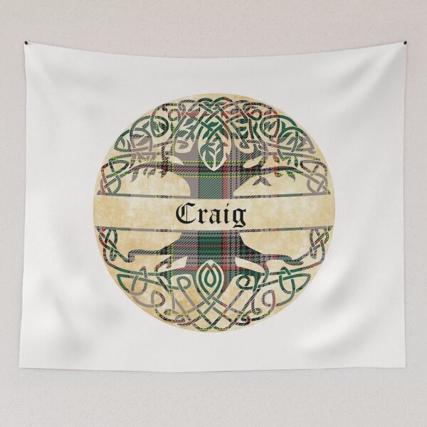 Item preview, Craig Tree of Life Clan Scottish Surname tartan designed and sold by BagTown Clans.