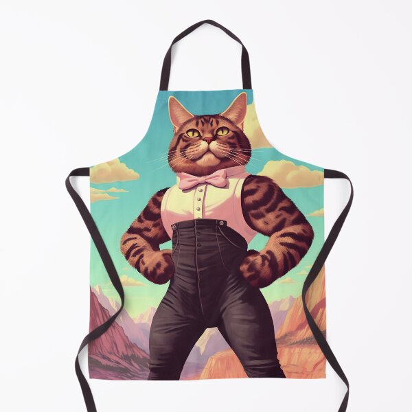 Item preview, Muscle Meow Retro Cat Art designed and sold by KittyStampedeCo.