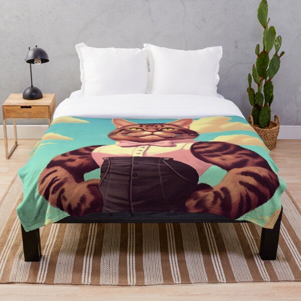 Item preview, Muscle Meow Retro Cat Art designed and sold by KittyStampedeCo.