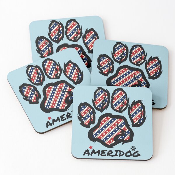 Item preview, Ameridog, Illustration with patriotic mascot print designed and sold by Malogue.