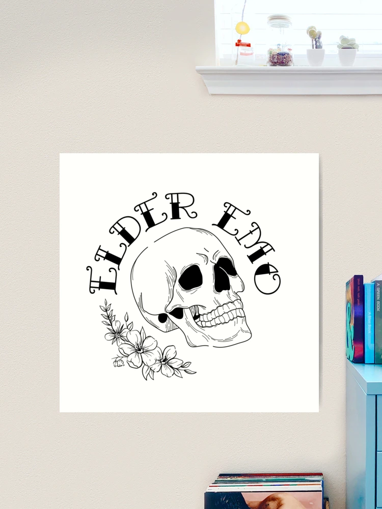 Elder Emo Skull Wall Art Home Decor Gifts Funky Passive - Temu