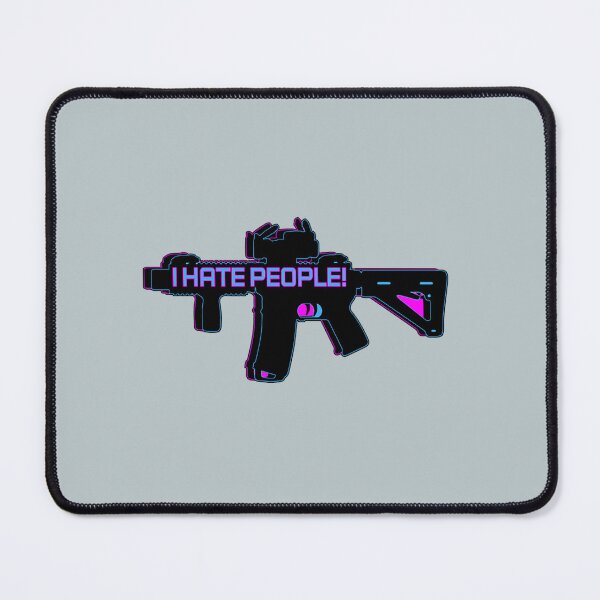 Item preview, 3D Retro 3 Dimension - I Hate People - M4 AR15 AR 15 AR-15 Rifle - Patriot Protester OG Original Gan designed and sold by Bandanapparel.