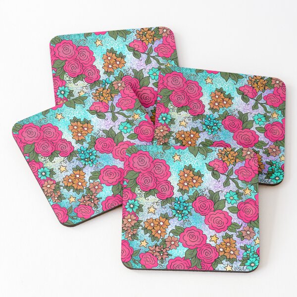 Item preview, Roses and Stars on Blue and Purple designed and sold by Kristi Duggins.