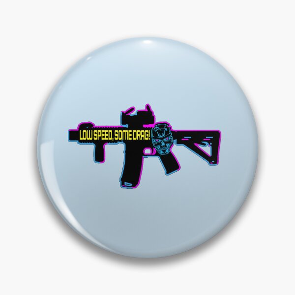 Item preview, 3D Retro 3 Dimensional 80_s - Robot Cyborg - Low Speed, Some Drag - 2nd Amendment - M4 AR15 AR 15 AR designed and sold by Bandanapparel.