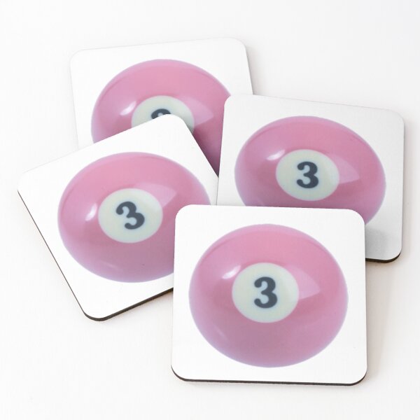Item preview, number 3 solid pink billiard ball designed and sold by gilmoregirlies.