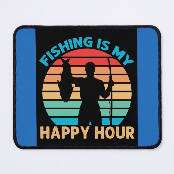 Item preview, Vintage Fishing Design: Fishing Is My Happy Hour designed and sold by mturns57.