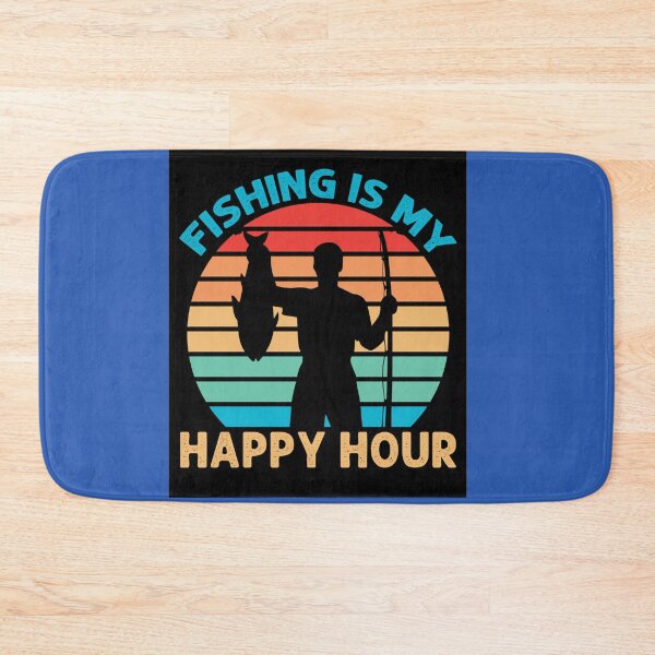 Item preview, Vintage Fishing Design: Fishing Is My Happy Hour designed and sold by mturns57.