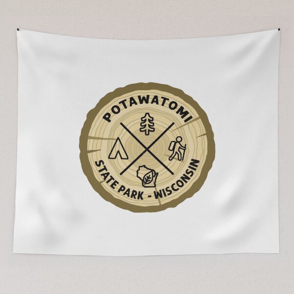 Item preview, Potawatomi State Park Wisconsin Log Slice designed and sold by VanyaKar.