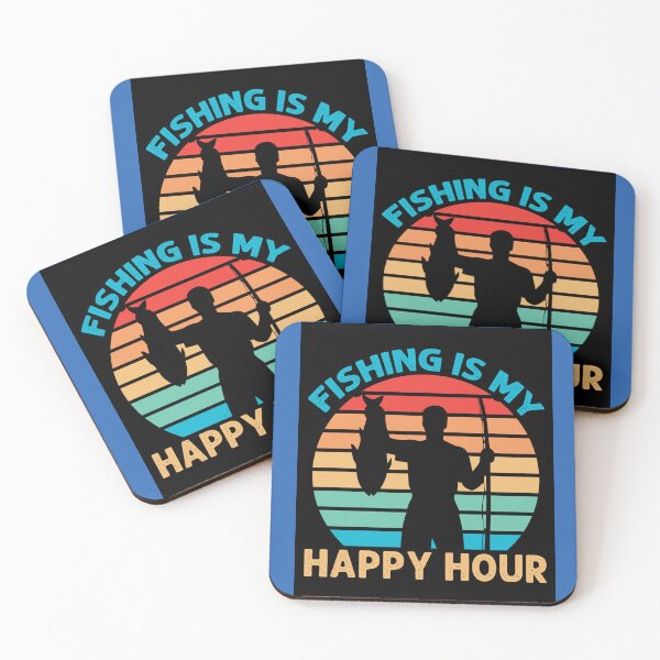 Item preview, Vintage Fishing Design: Fishing Is My Happy Hour designed and sold by mturns57.