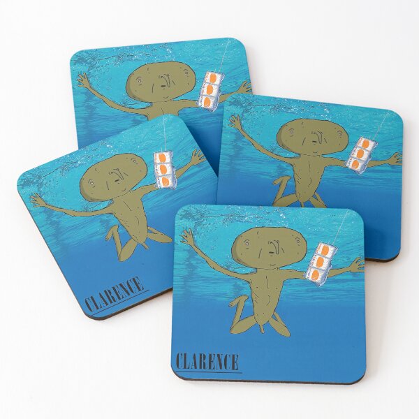 Clarence Nevermind Nirvana (PARODY) Coasters (Set of 4)