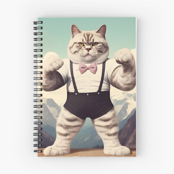 Item preview, Muscle Meow Retro Cat Art designed and sold by KittyStampedeCo.