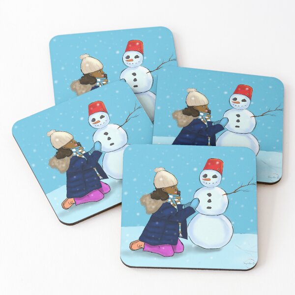 Item preview, Girl with Snowman designed and sold by Imagination Reigns.