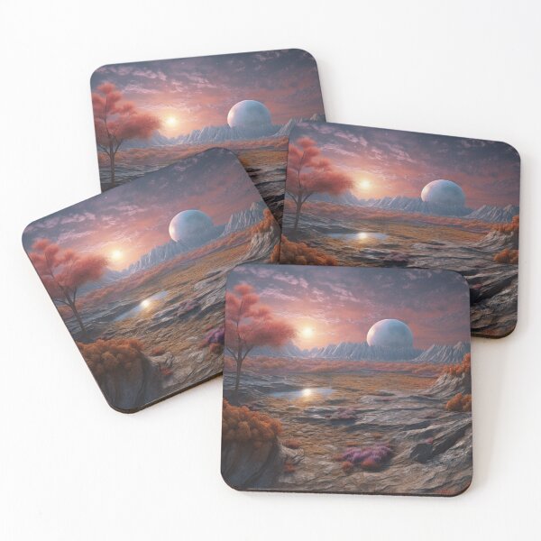 Item preview, Alien Dreamscape - Extraterrestrial Planet Art Print designed and sold by Dubage603.