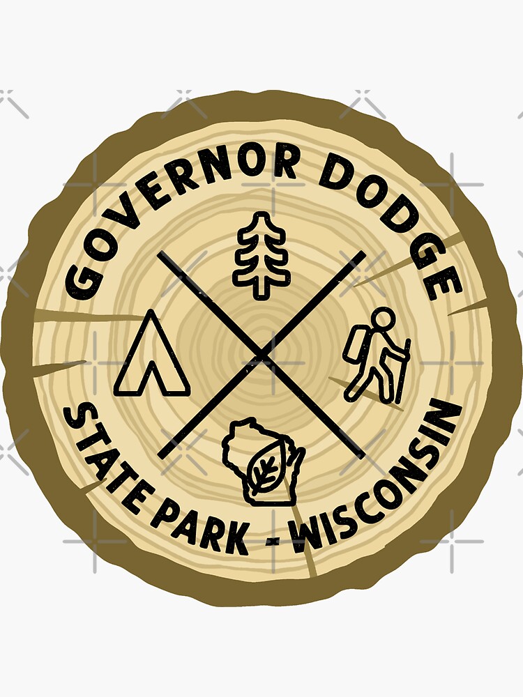 Governor Dodge State Park Wisconsin Log Slice Sticker For Sale By Vanyakar Redbubble