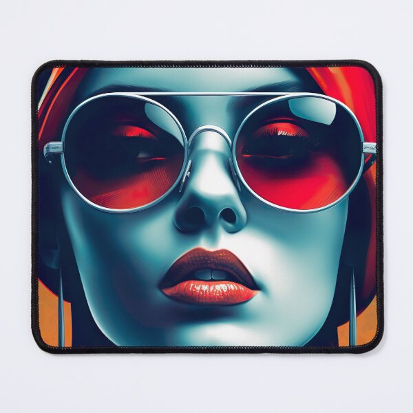 Item preview, Retro Fashion Girl in Red Shades for hotels, spas, casinos and salon bars designed and sold by UmagineArts.