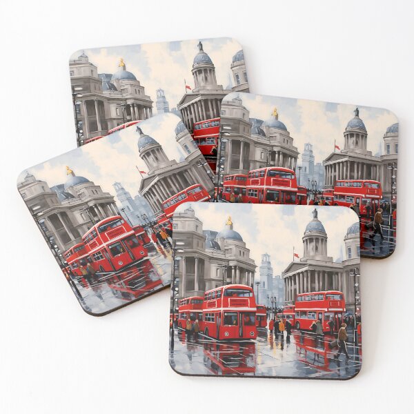 Item preview, London double decker buses designed and sold by boldbrushstroke.
