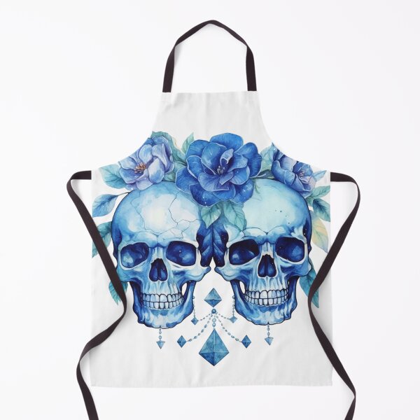 Item preview, Blue Sister Floral Skulls designed and sold by bellarock.