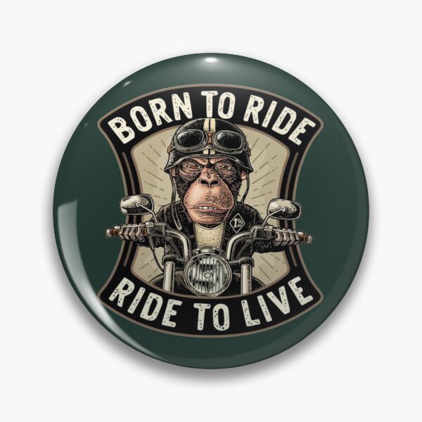 Item preview, funny ape wearing motorcycle helmet    designed and sold by TOBYHFS.