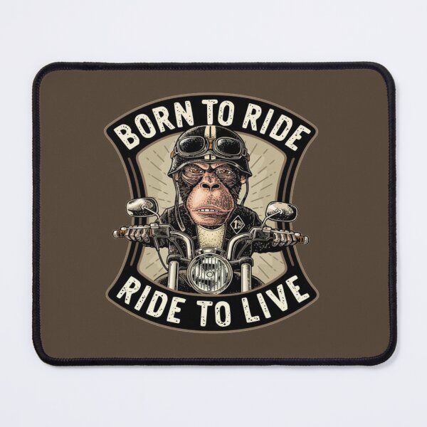 Item preview, funny ape wearing motorcycle helmet    designed and sold by TOBYHFS.