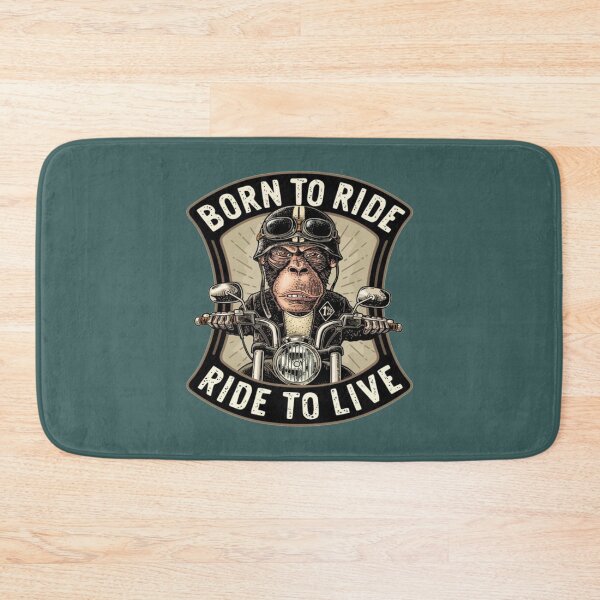 Item preview, funny ape wearing motorcycle helmet designed and sold by TOBYHFS.