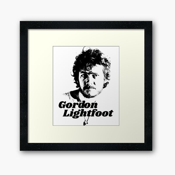 Aperçu de l'œuvre Gordon Lightfoot – Hommage à Gordon Lightfoot en noir créée et vendue par benmoqy.
