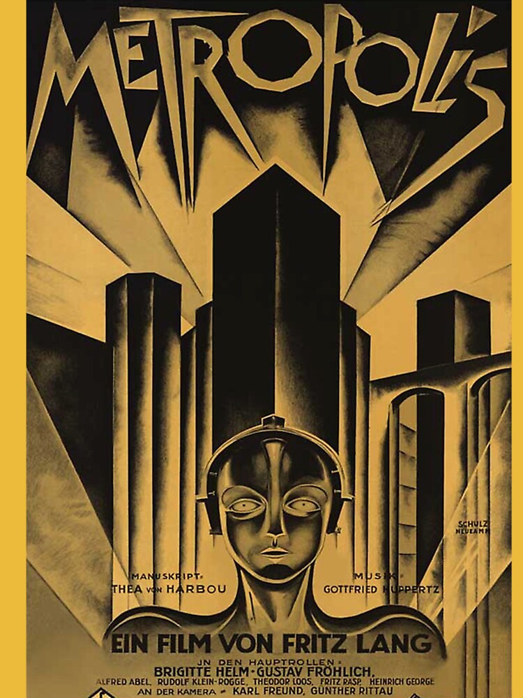 Metropolis, Fritz Lang, 1926 - vintage movie poster, b&w Essential  T-Shirt for Sale by QuinnKline85