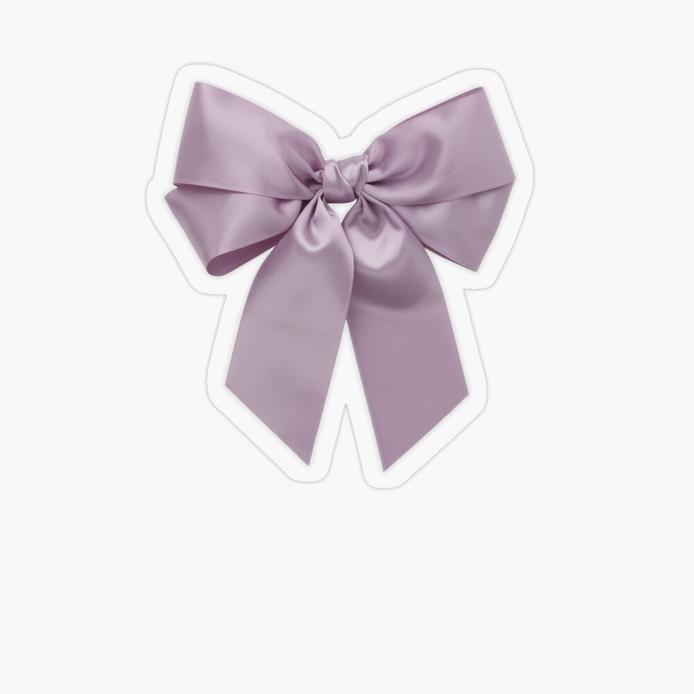 silky pink ribbon bow Sticker for Sale by str4wberryfae
