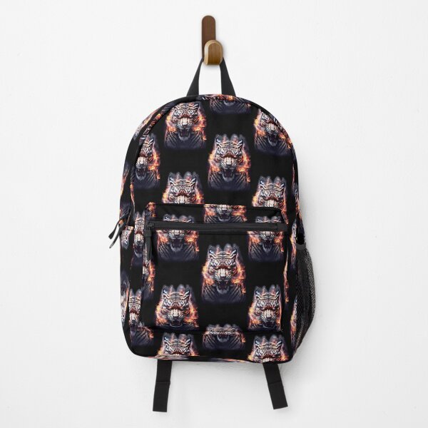 Item preview, "Power and Fire: Raging Tiger with Eyes of Flame and Surrounded by Fire." designed and sold by Jhuvel.
