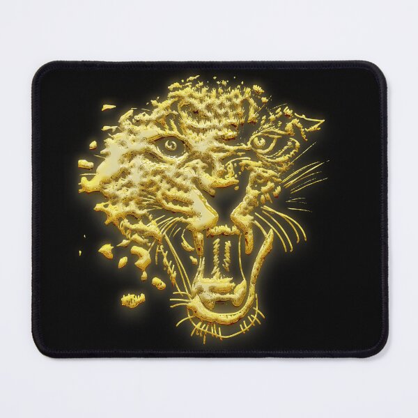 Item preview, Roaring leopard 3d golden art design | Roaring leopard 3d golden art  designed and sold by KARTICK DUTTA.