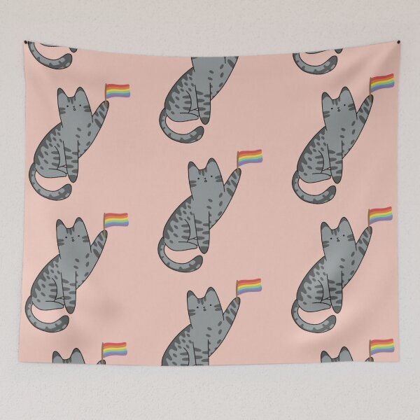 Item preview, Pride Flag Cat designed and sold by veekachoo.