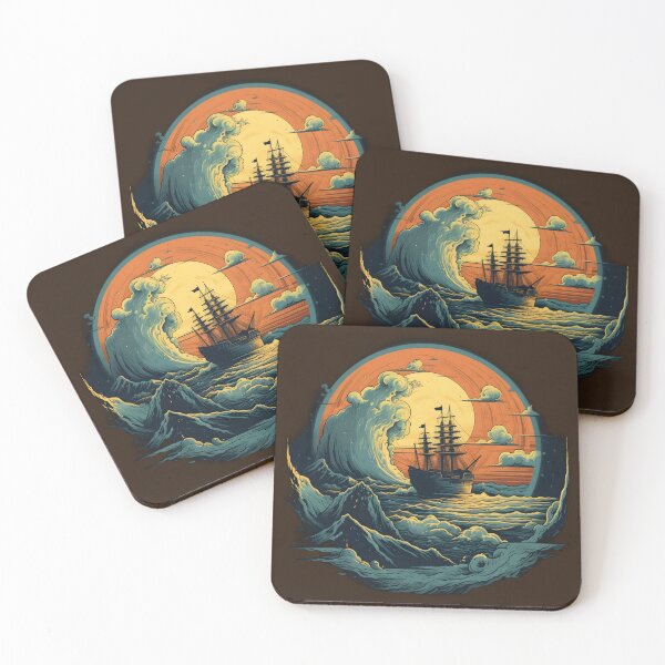 Item preview, Ship On Rough Sea  designed and sold by Obsidian Ink by Wilshire.