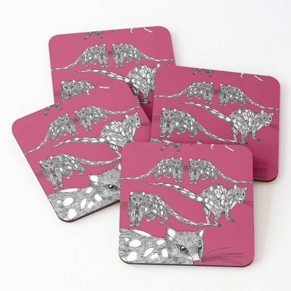 Item preview, Tasmanian Spotted-tailed Quolls on Pink designed and sold by topologydesign.