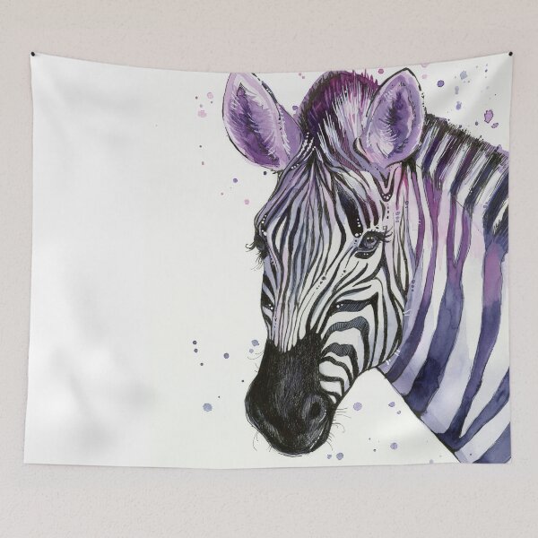 Item preview, Zebra Painting Colorful Watercolor designed and sold by Olga Shvartsur.