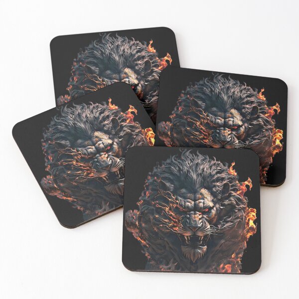 Item preview, "Fire Lion: Fiery Ferocity in a Striking Illustration". designed and sold by Jhuvel.