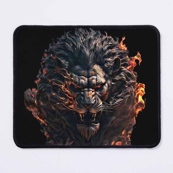 Item preview, "Fire Lion: Fiery Ferocity in a Striking Illustration". designed and sold by Jhuvel.