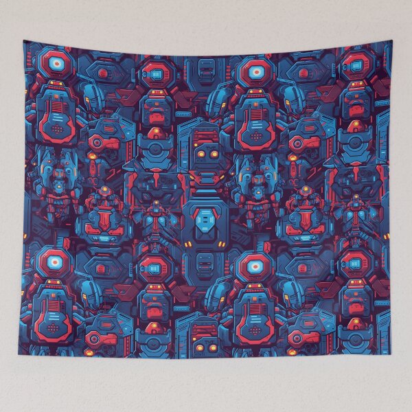 Item preview, Futuristic CyberPunk Robotics Lab - Seamless designed and sold by GalacticLabs.