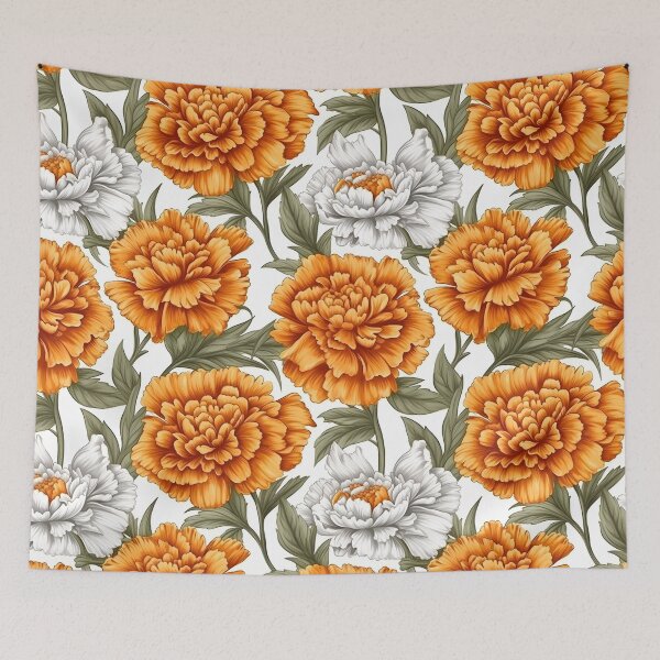 Item preview, Marigold Field Art Pattern designed and sold by victorsuarez.