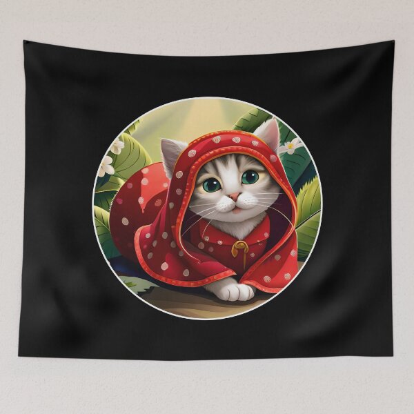 Item preview, Cute Cat Dressed As A Strawberry designed and sold by OliversCat.