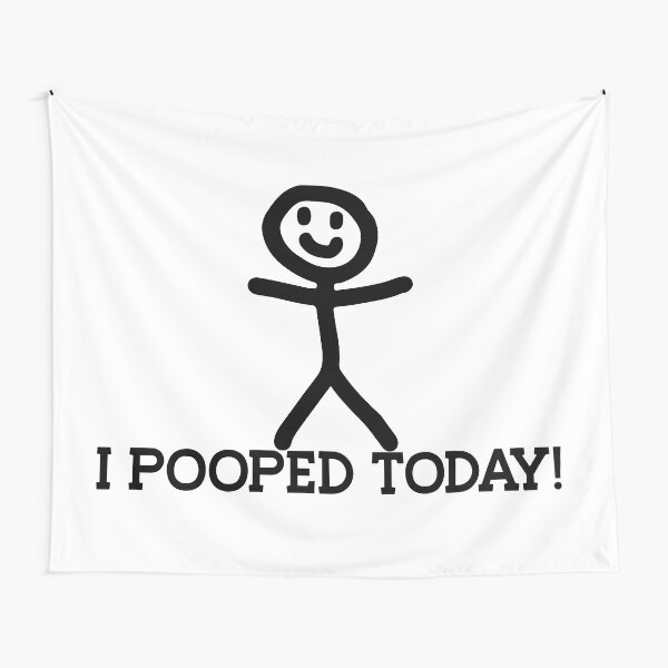 Meme Tapestry, Funny Simple Stickman with Cool Expression and Like