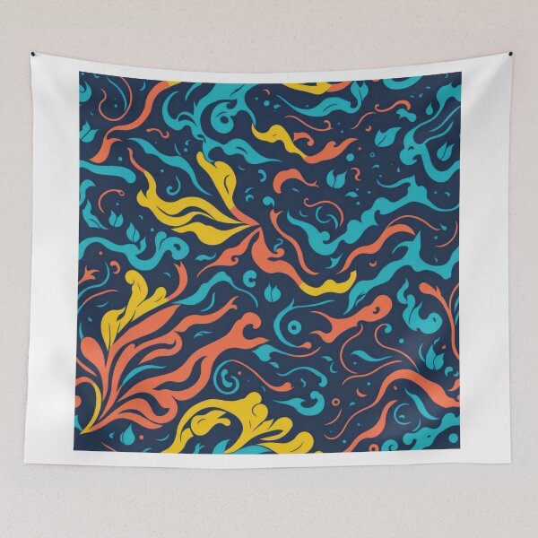 Item preview, Light and Refreshing: Water-inspired Seamless Vector Art designed and sold by RedArtG09.