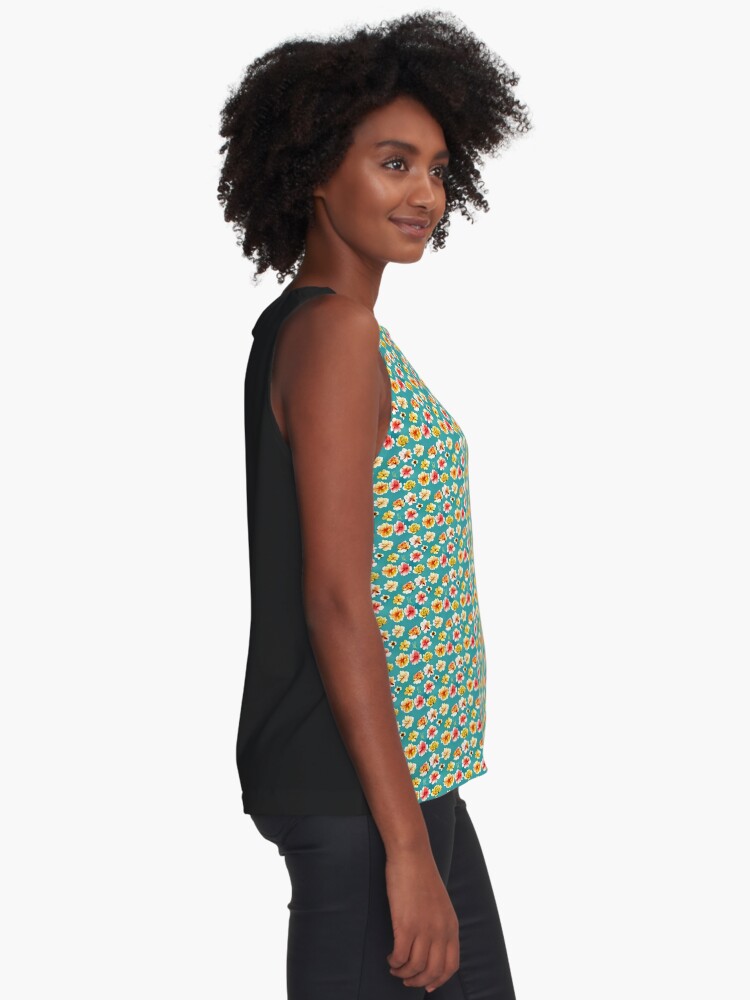 Thumbnail 2 of 6, Sleeveless Top, Flower Pattern "Alexandra" designed and sold by Patterns For Products.