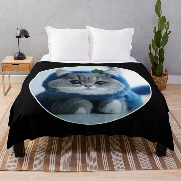 Item preview, Cute Cat Wearing A Blue Sweater designed and sold by OliversCat.
