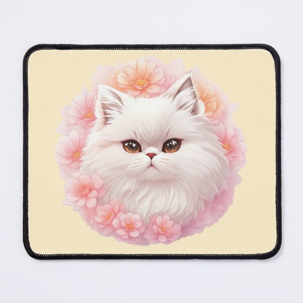 Item preview, Charming Floral Delight: Magical Persian Cat in Artistic Splendor designed and sold by VIBRANZIO.