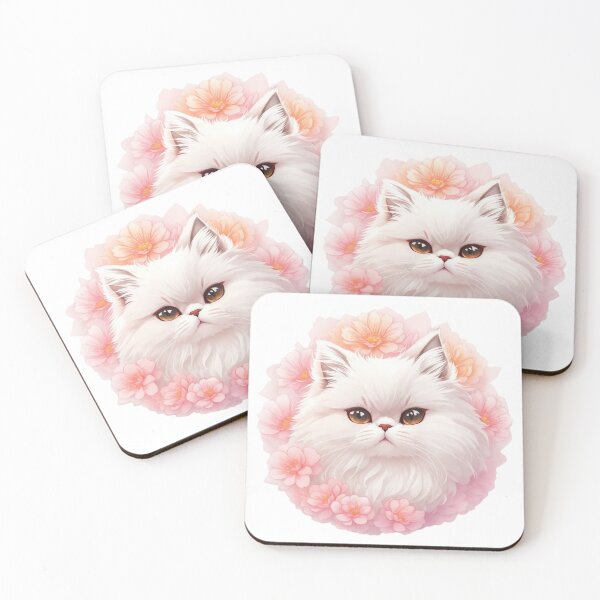 Item preview, Charming Floral Delight: Magical Persian Cat in Artistic Splendor designed and sold by VIBRANZIO.