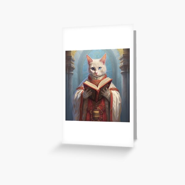 Item preview, The Cat Saint - Holy Kitty Holding Bible designed and sold by Extralexa.