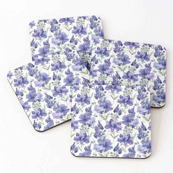 Item preview, Purple floral pattern designed and sold by florallover444.