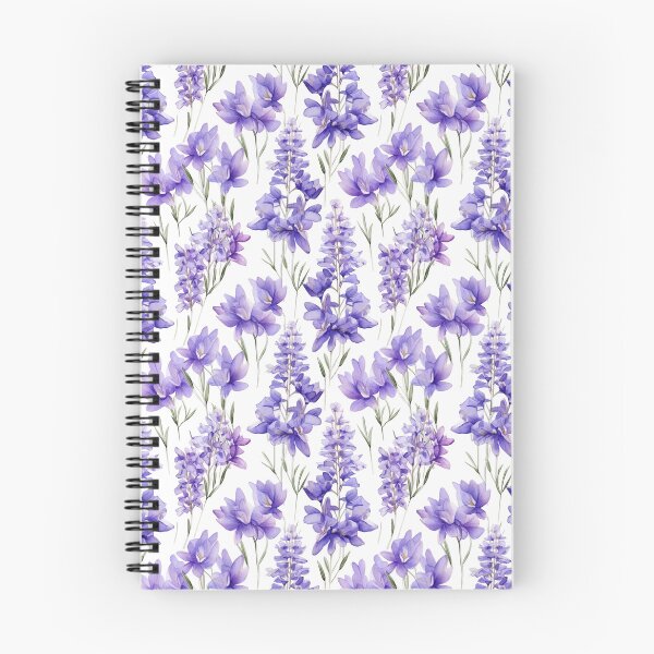 Item preview, Purple watercolour floral pattern  designed and sold by florallover444.
