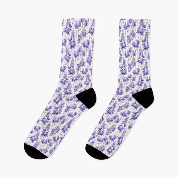 Item preview, Purple watercolour floral pattern  designed and sold by florallover444.